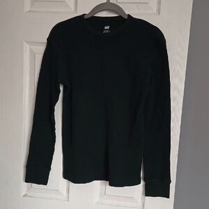 H&M Dark Green Thermal Long Sleeve Shirt